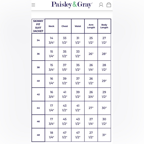 Paisley & Gray Men’s Slim Fit Geometric Lined Jacket Blazer Sport Coat Size 38R - Picture 16 of 16